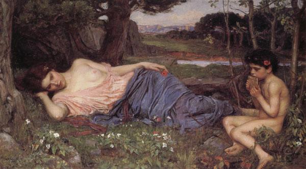 John William Waterhouse Listening to My Sweet Piping